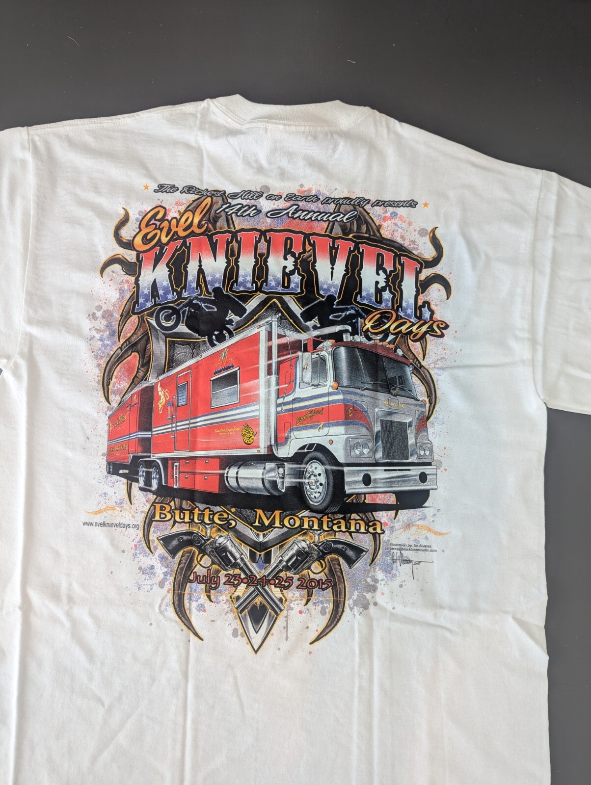 14 th annual 2015 Evel Knievel Days – Butte Montana T-Shirt 3 med , 1sm left