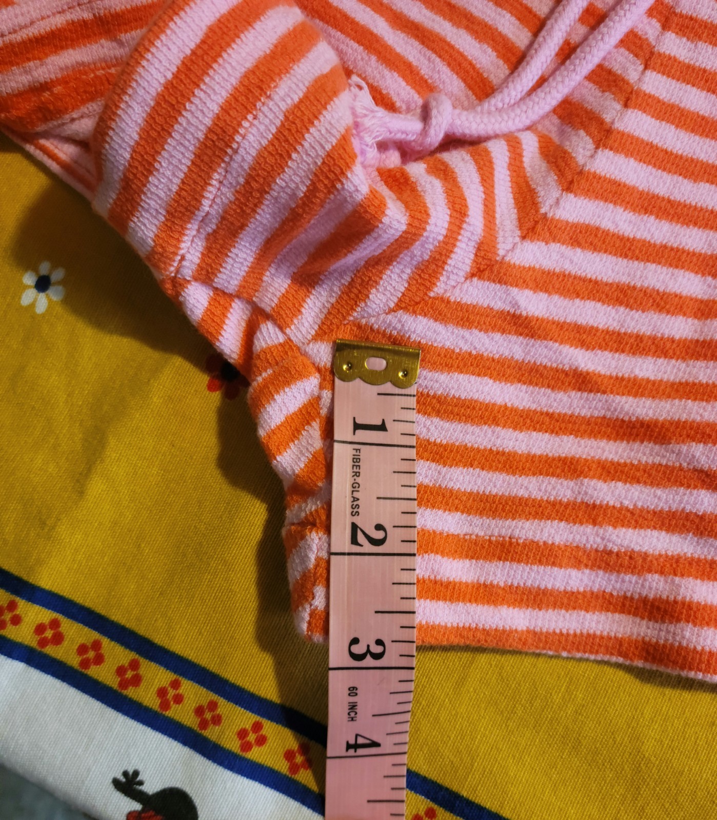 Women’s Free Assembly Orange Pink Striped Sleeveless Cotton Terry Cloth Romper M