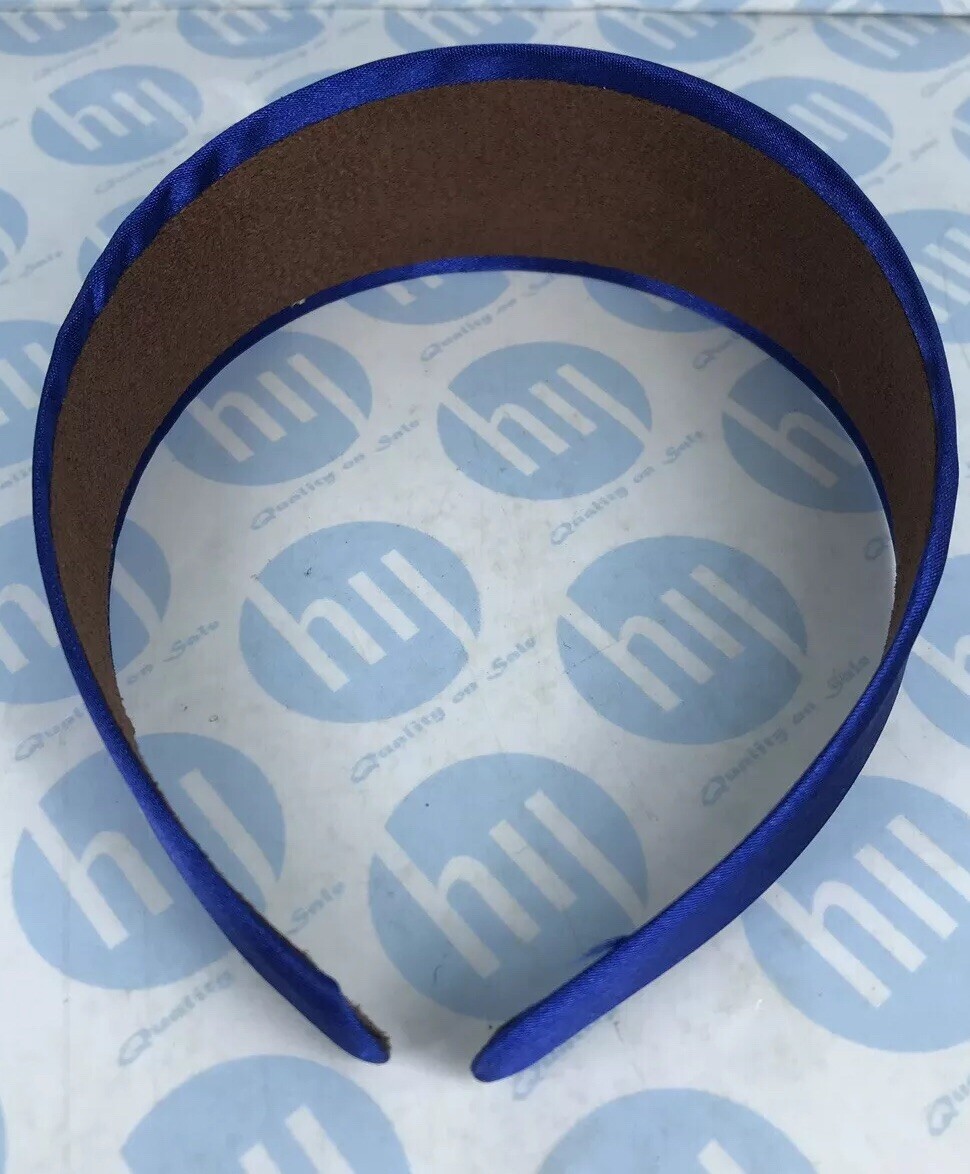SATIN FABRIC ALICE BAND HAIR HEAD HEADBAND BRIGHT BLUE COLOUR 4.5cm WIDE