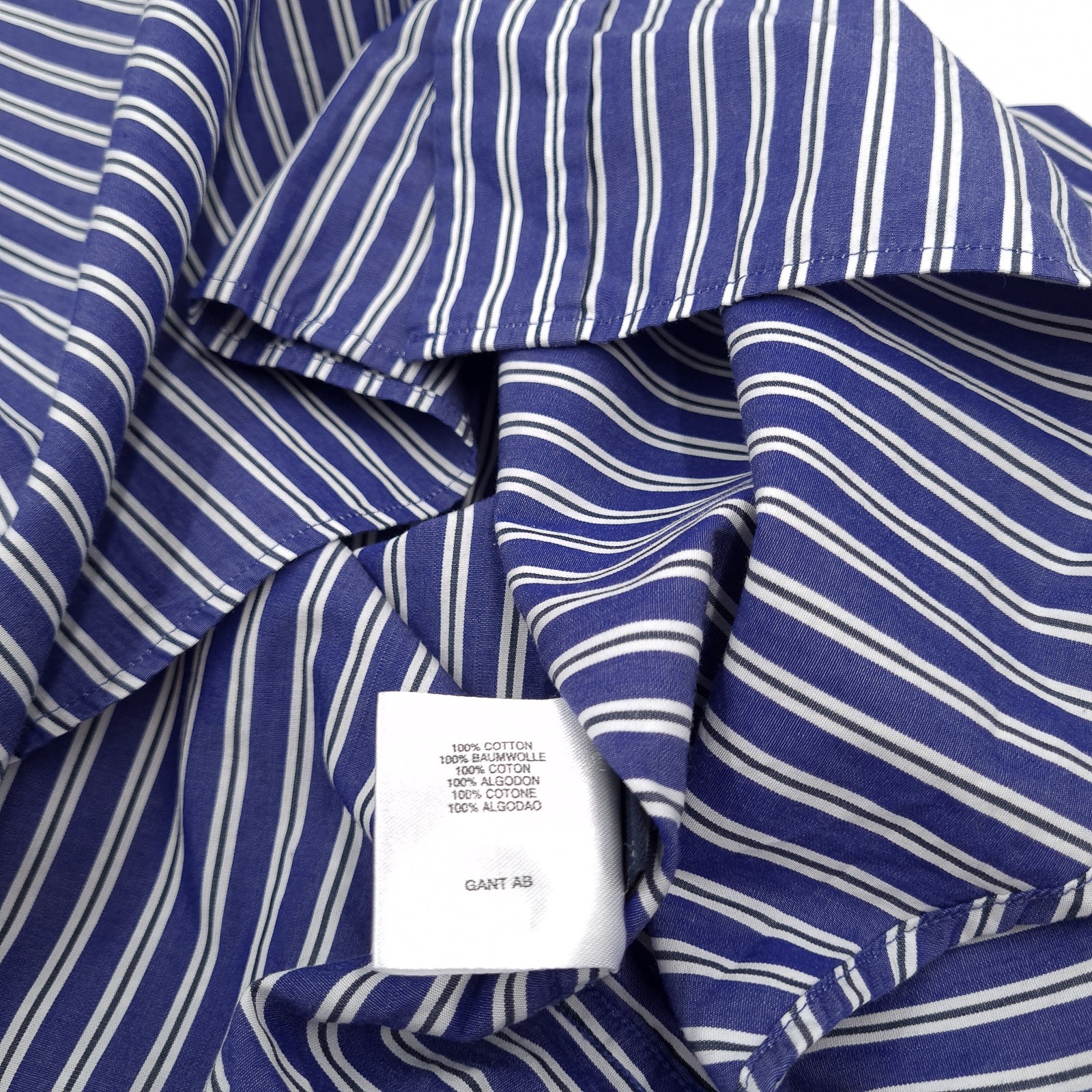 Gant Mens Shirt Striped Cotton Button Up Casual Everyday Classic Ta1 Size L