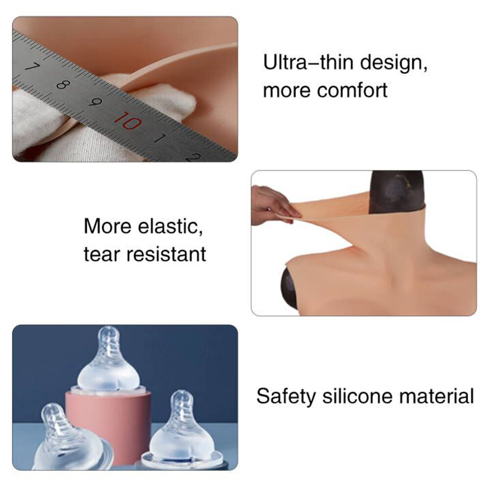 Silicone Breast Forms Boobs B-H Cup Breast plates for Crossdresser Drag Queen