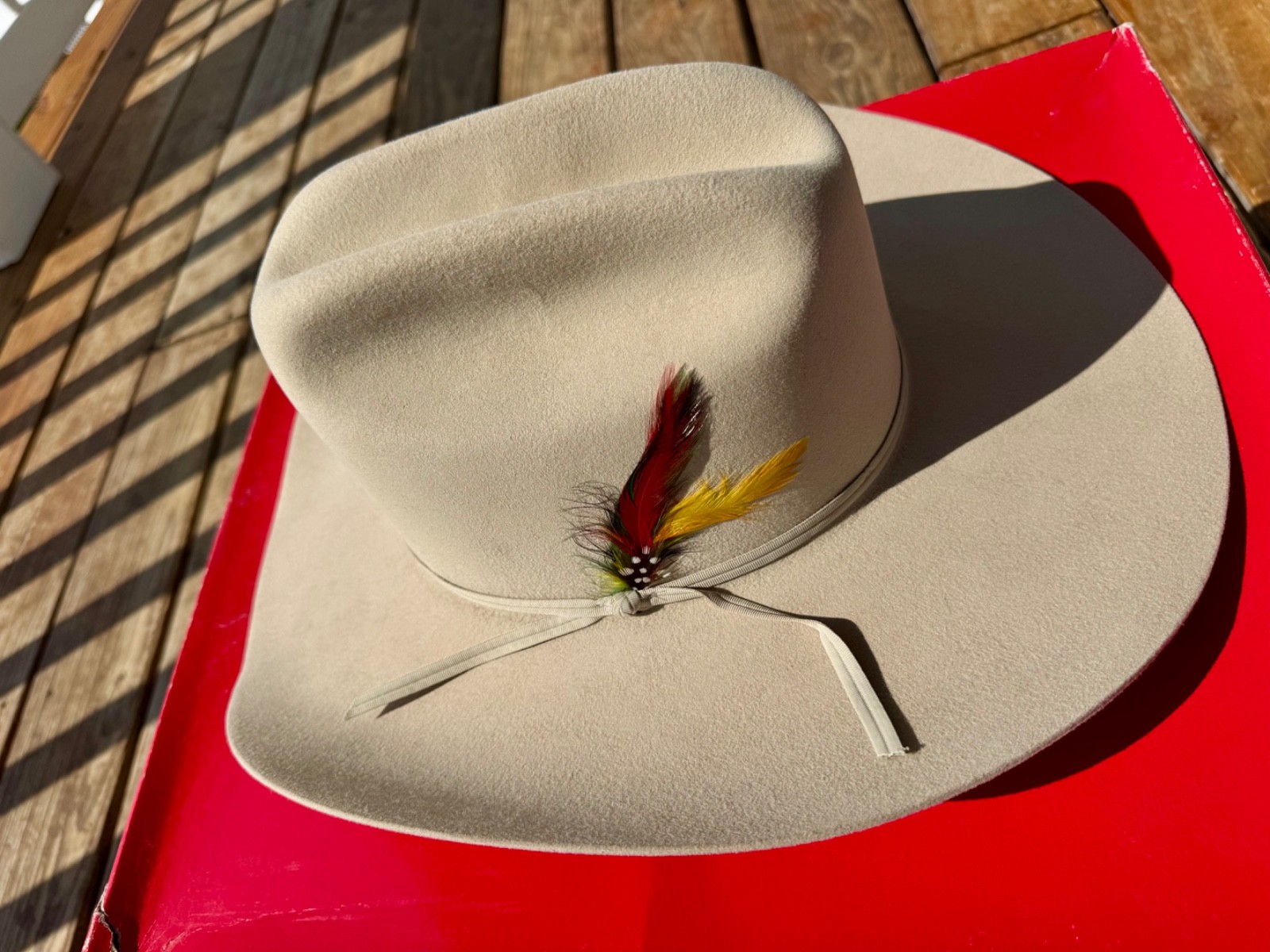 Vintage Stetson Merced 4X Fur Felt Cowboy Hat 7 1/8 Silver Belly New in Box