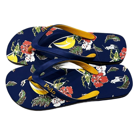 NWT POLO Ralph Lauren TROPICAL VIBE FLIP FLOPS Beach Cruise Play MULTI Mens 9-13