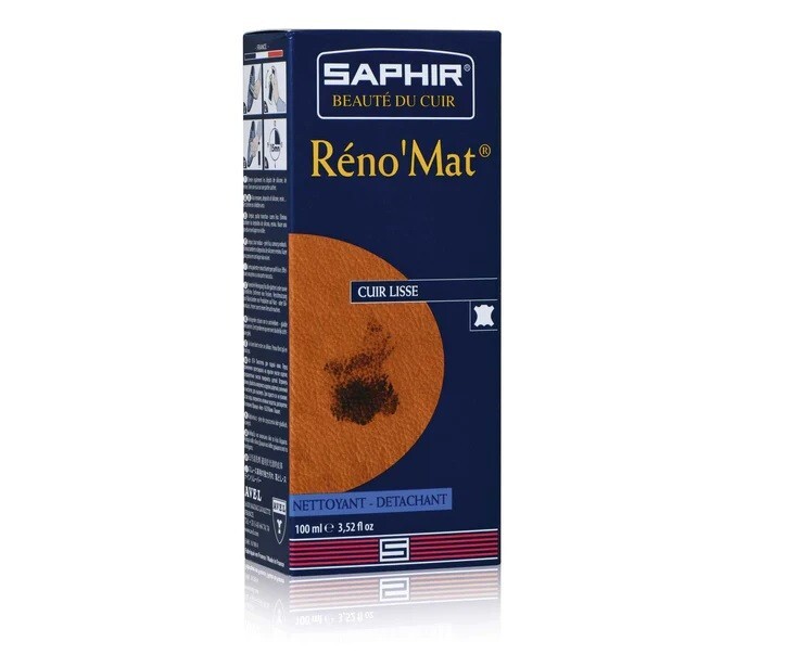 Saphir Réno’Mat Cleaner and Stain Remover – Bottle 100 ml – Made in France
