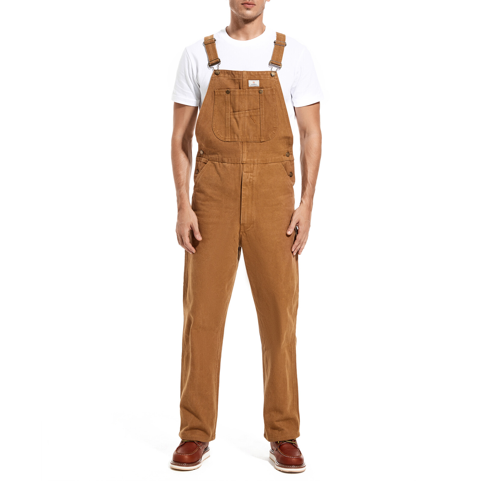HISEA Men Bib and Brace Dungaree Overalls Heavy Duty Workwear Coveralls Jumpsuit