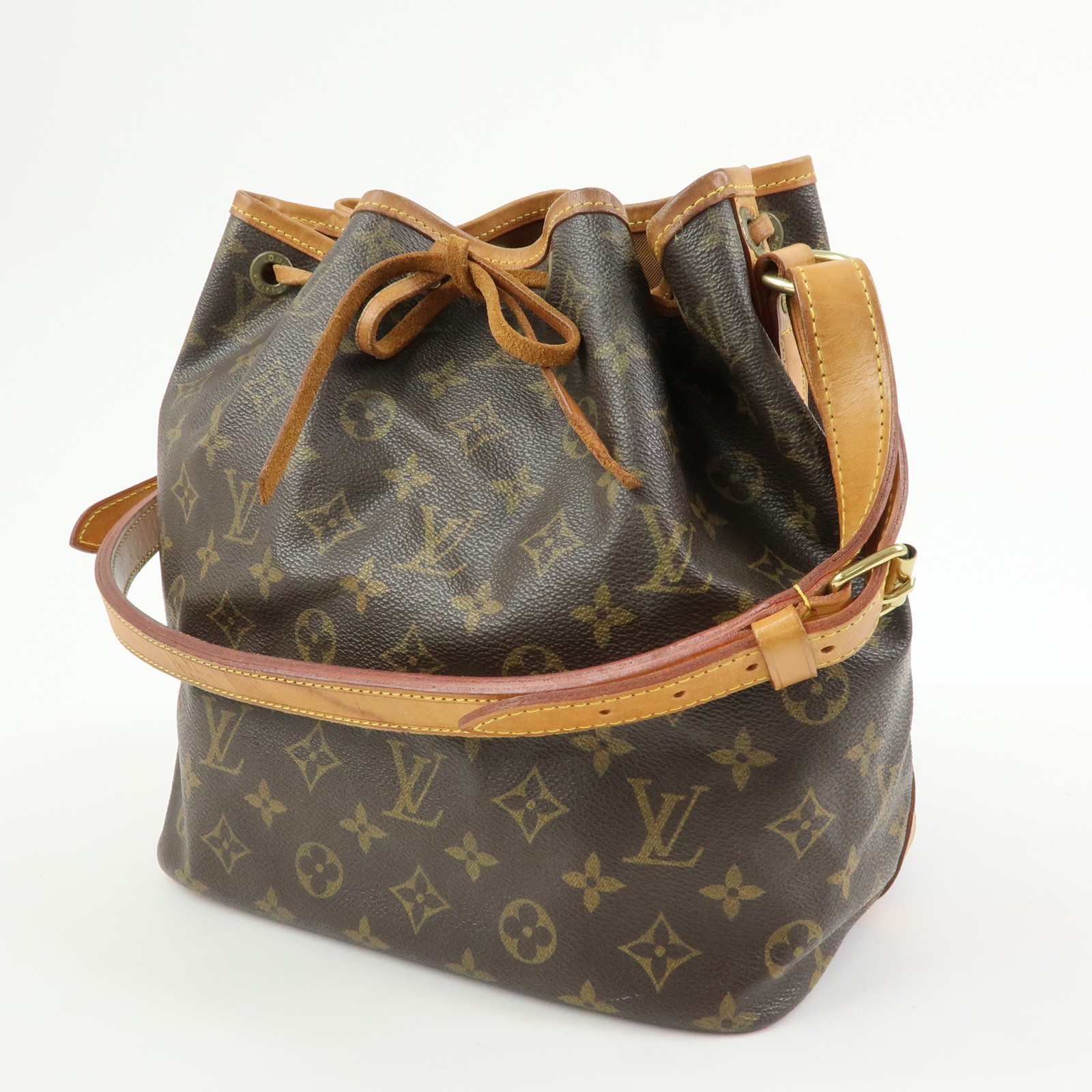 Louis Vuitton Monogram Petit Noe Shoulder Bag Brown M42226 Authentic Used F/S