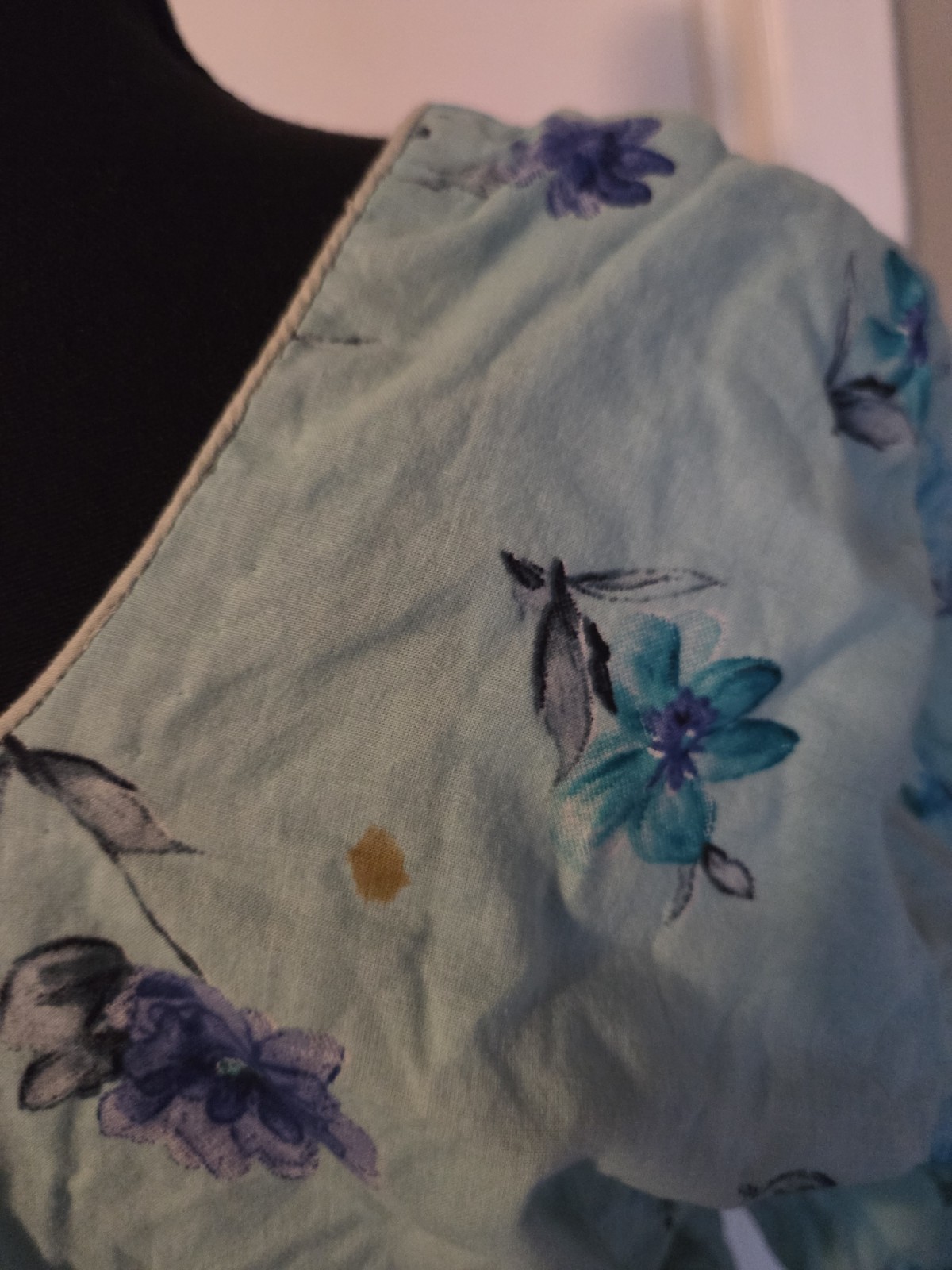 Unbranded Blue Flowered Kurti Or Kameez No Size Tag Measurements In Description