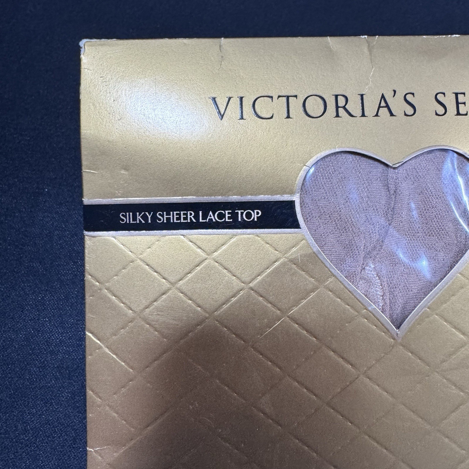 Victoria’s Secret Silky Sheer Lace Top Pantyhose Buff Small Hosiery NIP