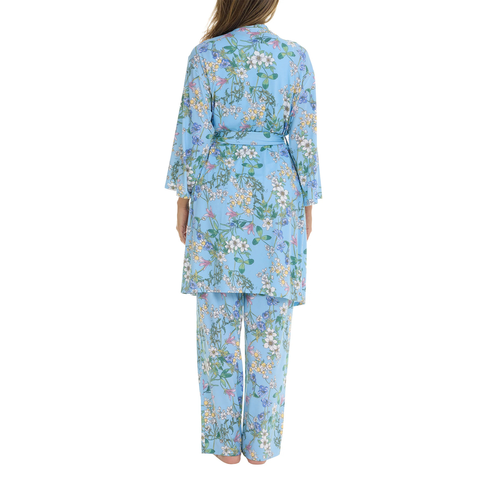Flora Nikrooz Women’s 3-piece PJ Set Side Pockets on Robe and Pants
