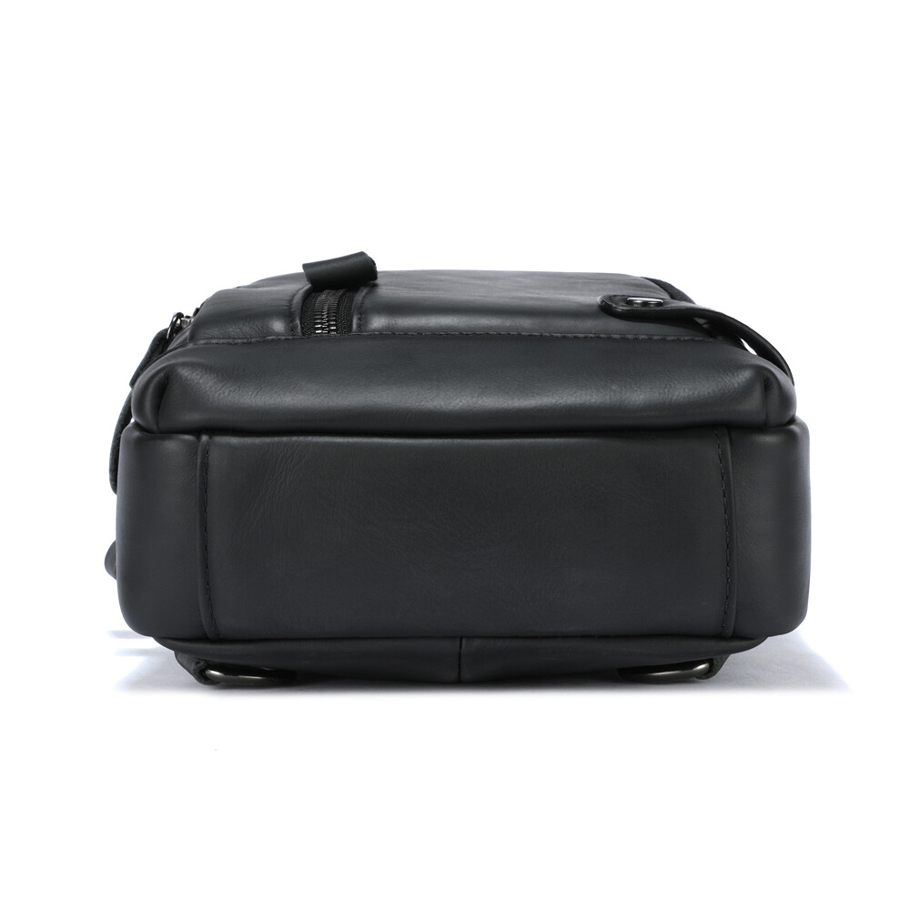 Mens Sling Backpack Cowhide Genuine Leather Chest Crossbody Shoulder Bag New