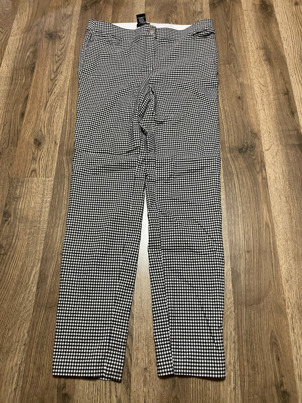 SOHO Pants, Women’s Size 8, Black White, Checkered, Flat Front