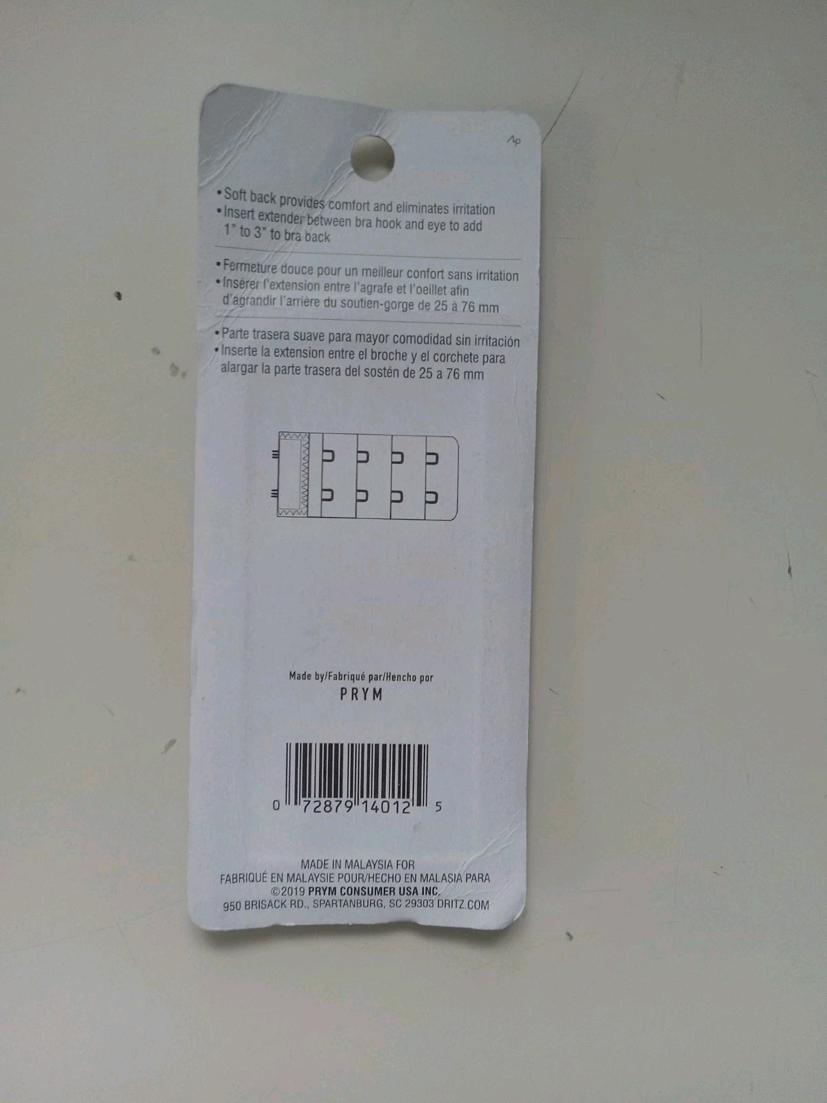 Dritz 56648-9 Bra Back Extender 1-1/2″ Wide-White Four Position Add 1-3″ To Back