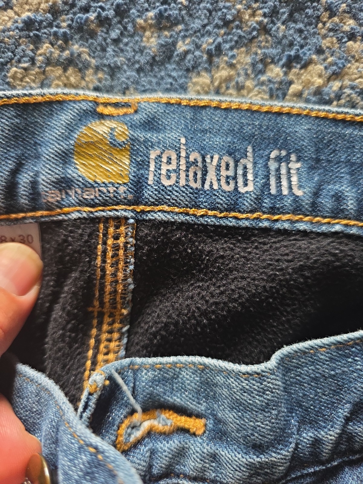 Carhartt Men’s Relaxed Fit 38×30 Denim Work Jeans 101483-968 Mens
