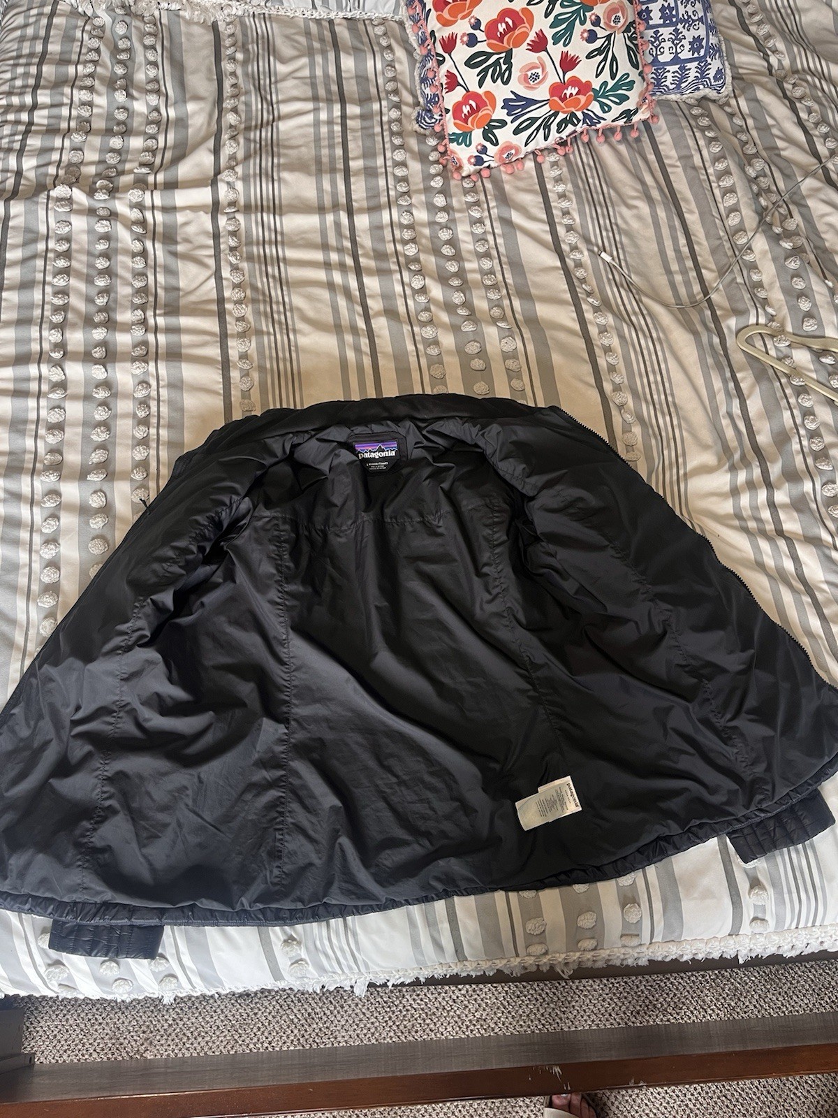 Patagonia Women’s Large Black Lightweight Quilted Jacket Full Zip