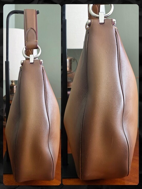Coach F37905 Nomad Hobo Burnished Tan Glovetanned Leather Shoulder Bag
