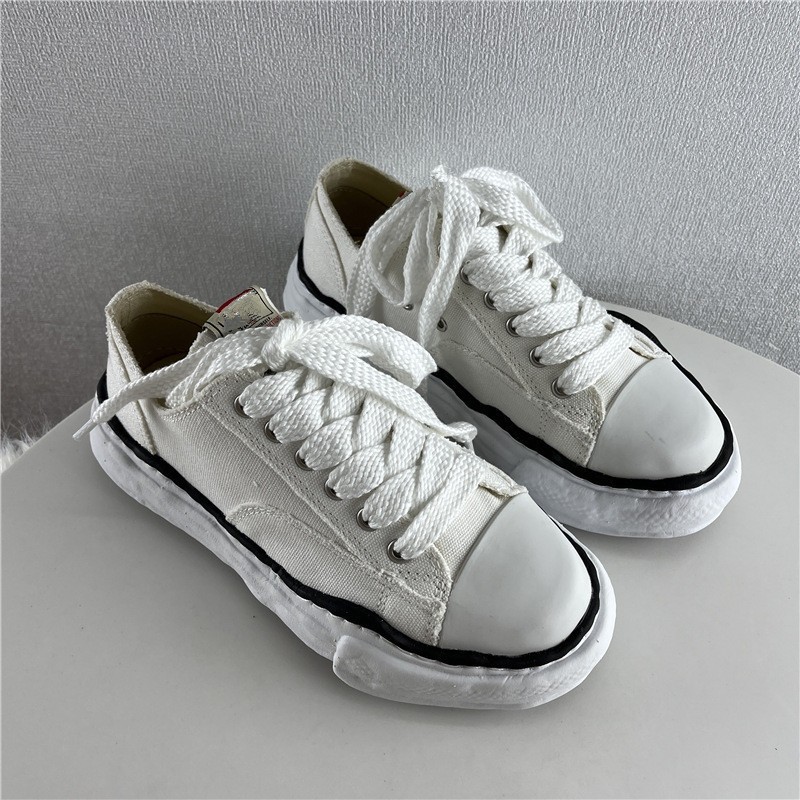 Maison Mihara Yasuhiro Unisex Canvas Platform Preppy Casual Sneakers NEW