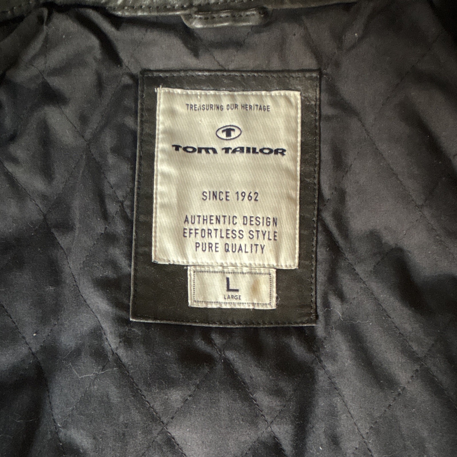 Tom Tailor Men’s Leather Jacket Size Medium-Large