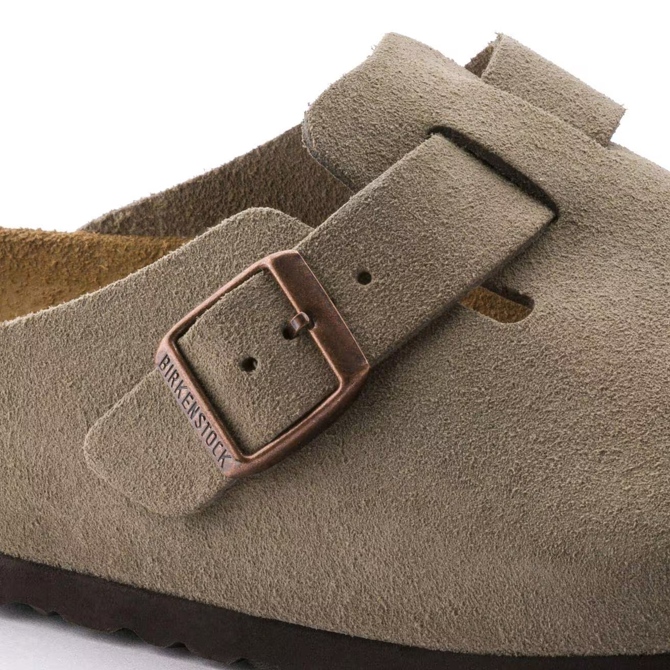 Birkenstock Boston Soft Footbed Clog Taupe Suede Unisex Comfort Slip-On Sandals
