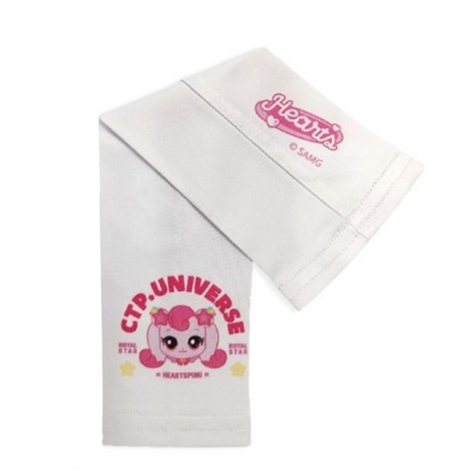 Catch Teenieping Kids Cooling Arm Sleeves UV Protection Heartsping White M Size