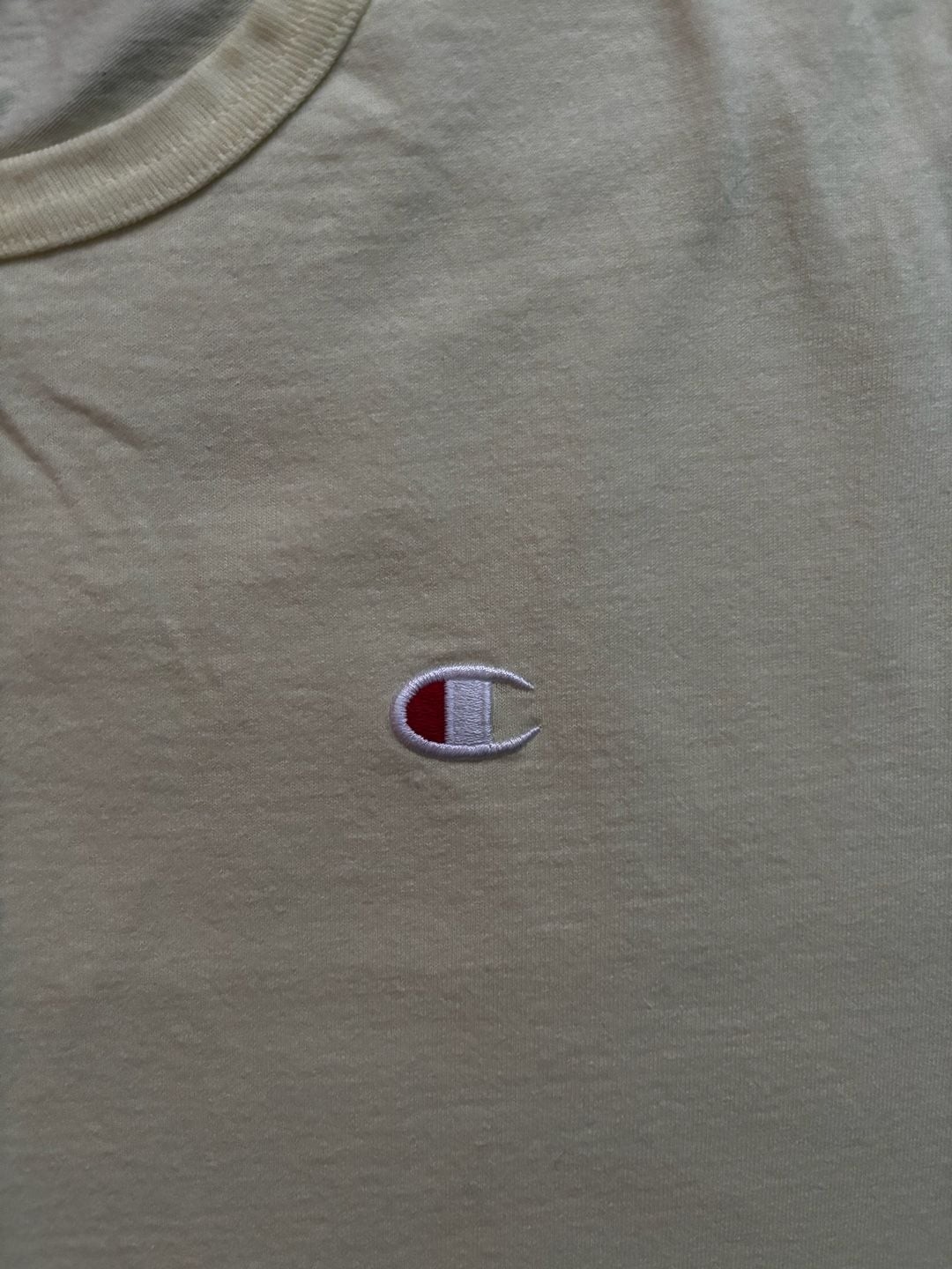 Champion Classic C Logo T-Shirt in Pale Yellow