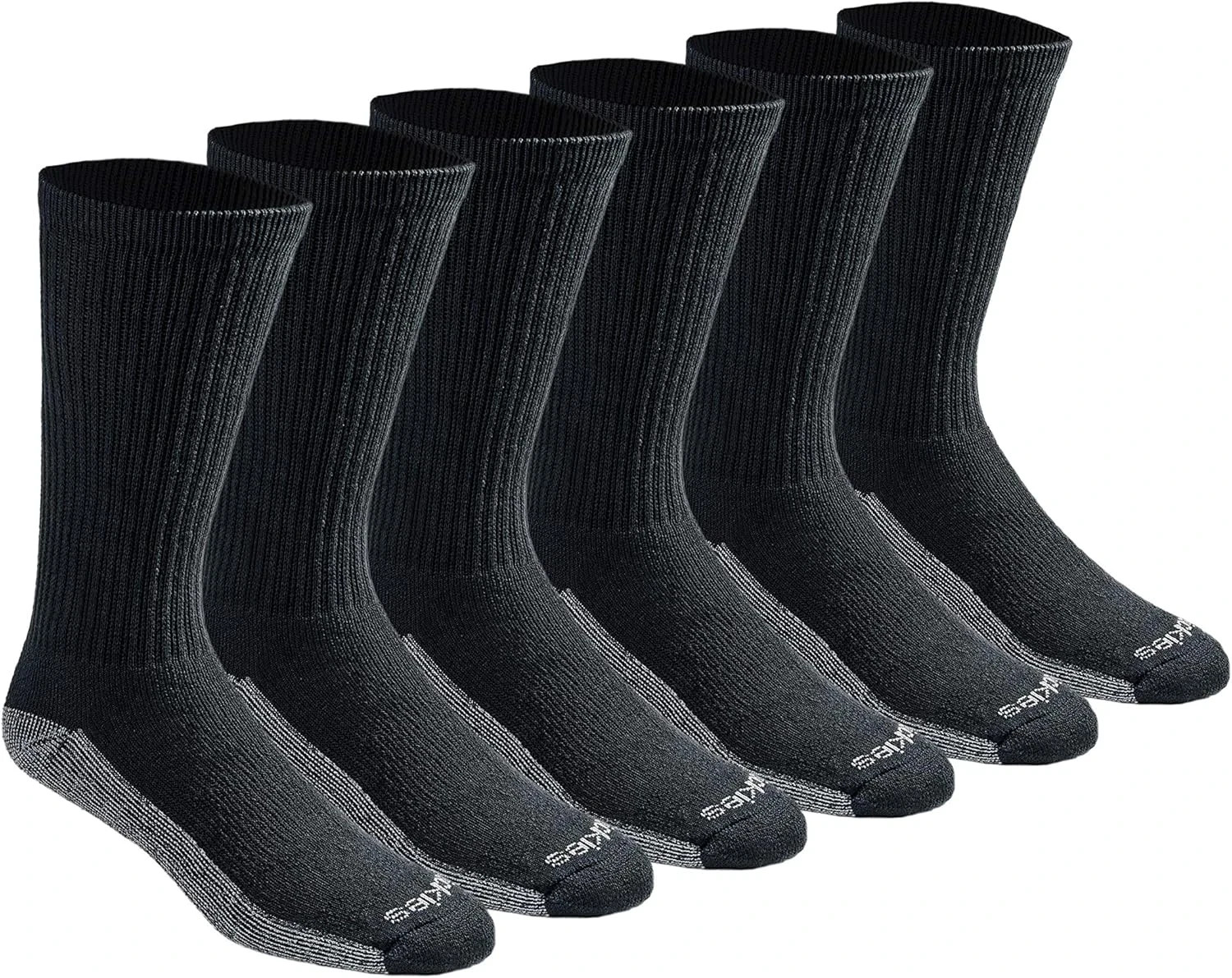Dickies Men’s Dri-Tech Original Moisture Control Crew Socks,M-XXL-6, 12, 18Pairs