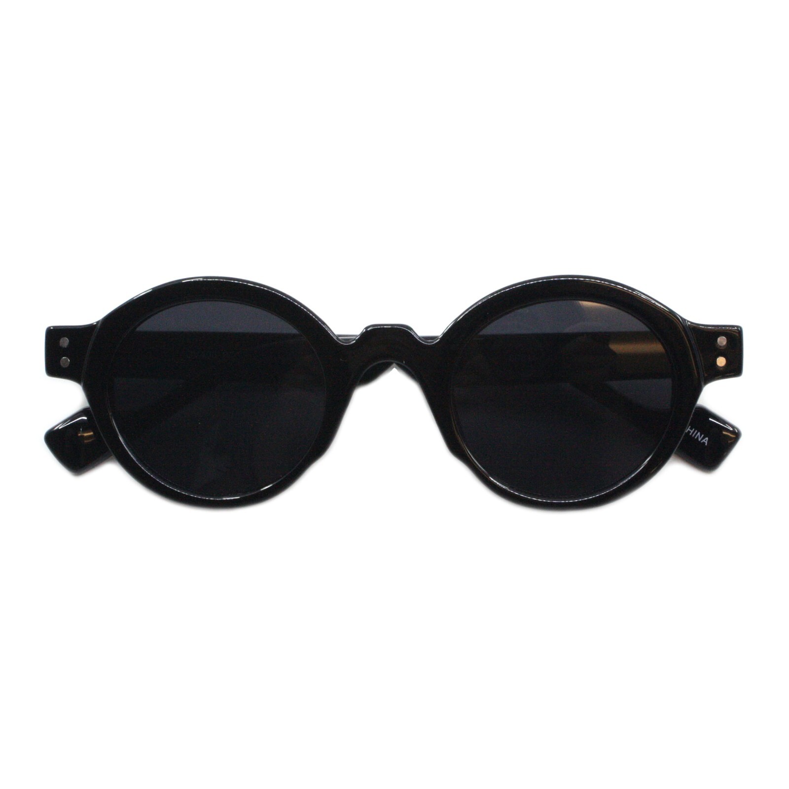 Oval Round Sunglasses Hipster Style Horn Rim Unisex Frame UV400