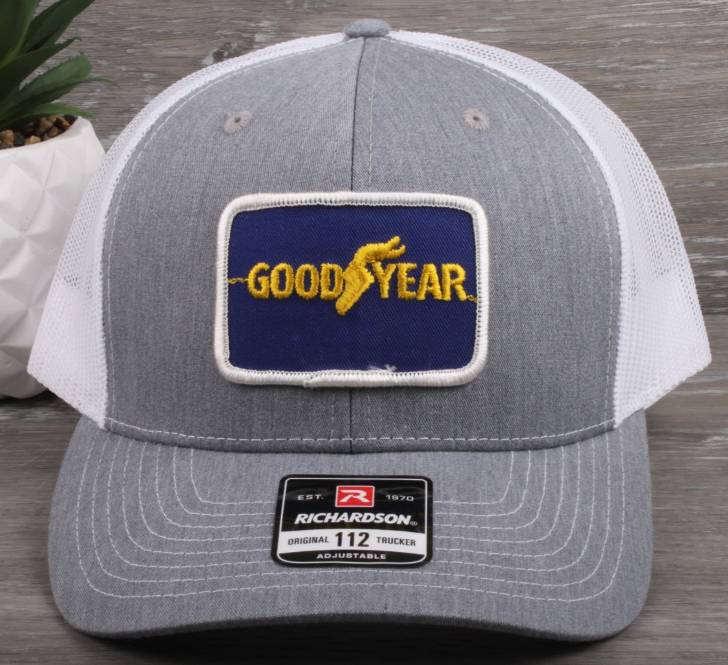 Vintage Good Year Tires Patch on a Richardson 112 Trucker Snapback Hat