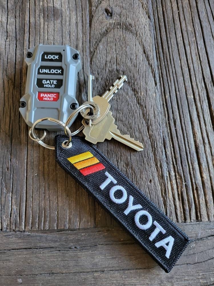 John Deere Tractor Keychain Double-Sided Embroidered Fabric Durable Key Patch