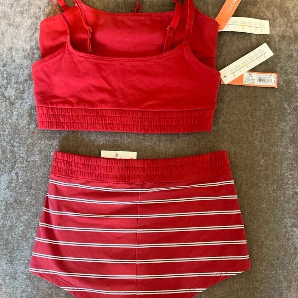 Colsie Red Striped Intimates Set