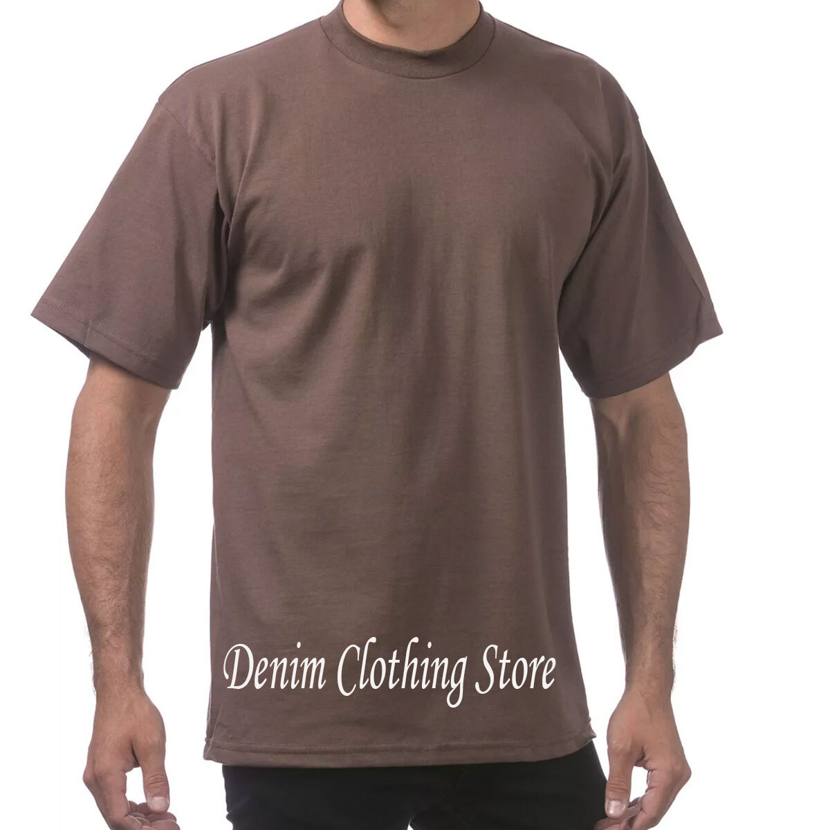 1 NEW PRO CLUB MEN’S BLANK HEAVY WEIGHT CREW NECK SHORT SLEEVE T-SHIRT S – 10XL