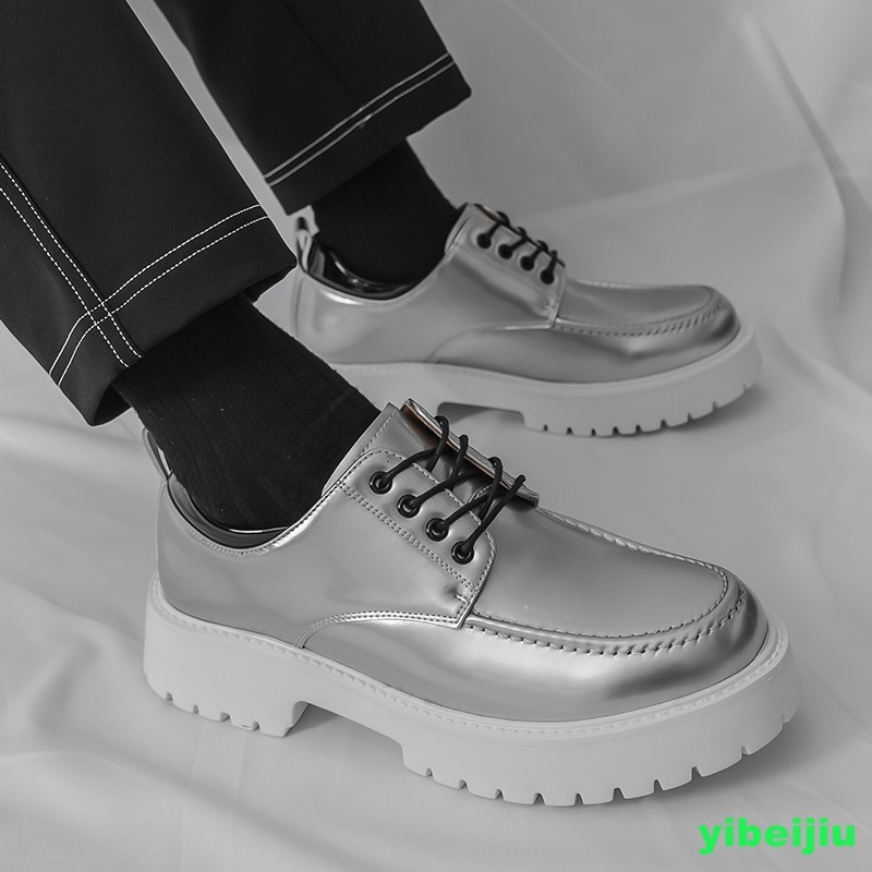 Mens Evening Lace Up Patent Leather Round Toe Derby Evening Shoes Oxford Man New