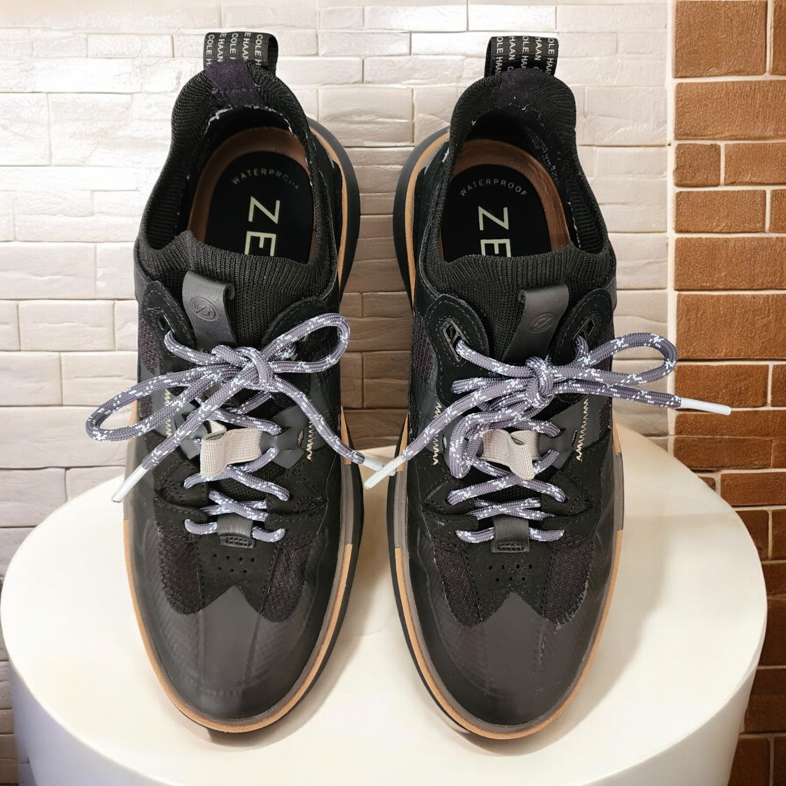 COLE HAAN 5.ZEROGRAND WRK Women’s Shoes 8.5 B Black Dark Pavement Gray Brown