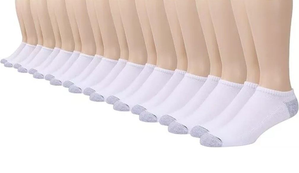 Short No Show White BURLINGTON Comfort Men Athletic Socks 10-pk Thick 73% Cotton