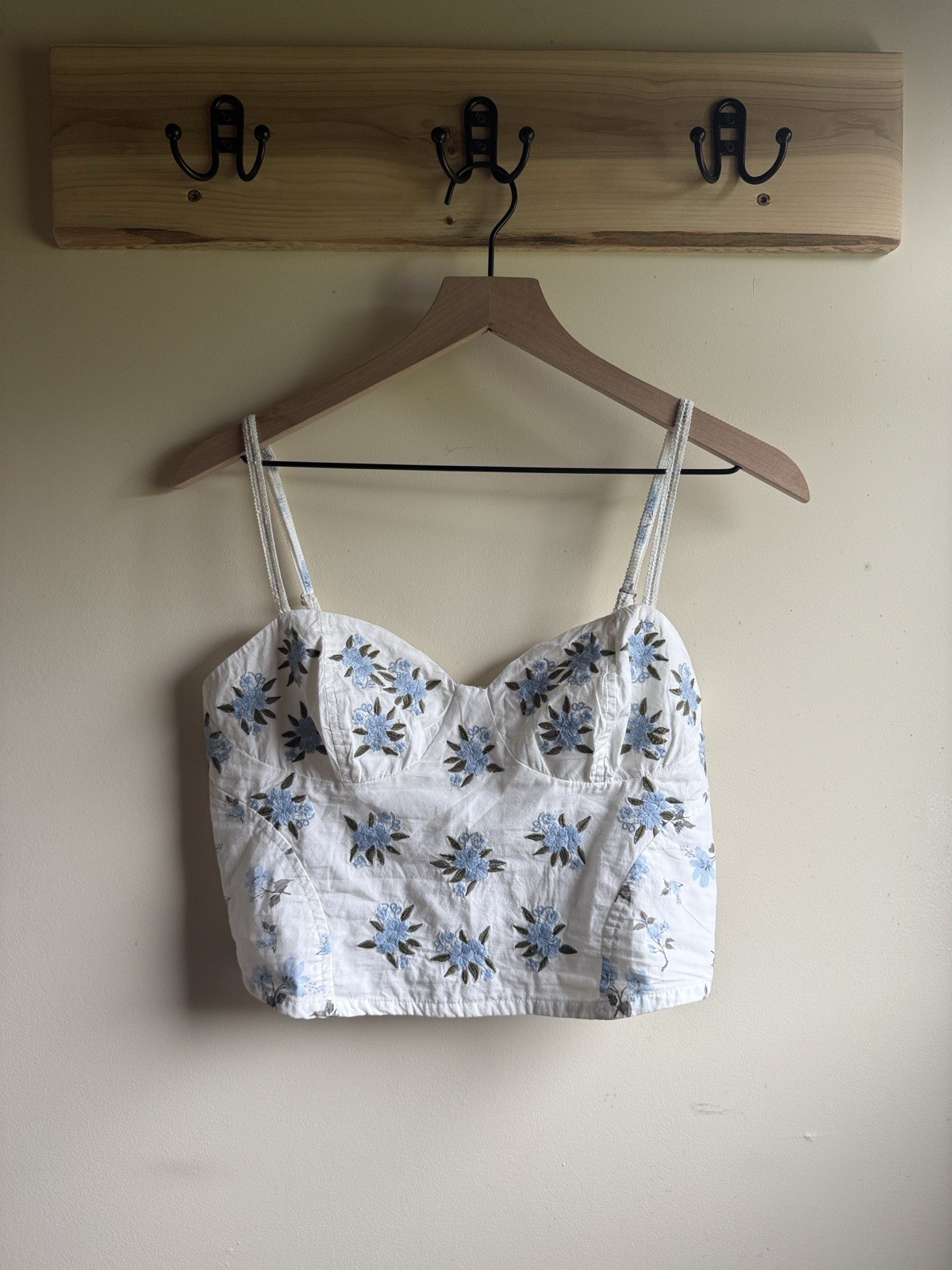 Free People Wild Flowers Embroidered Bustier Size XS NWT