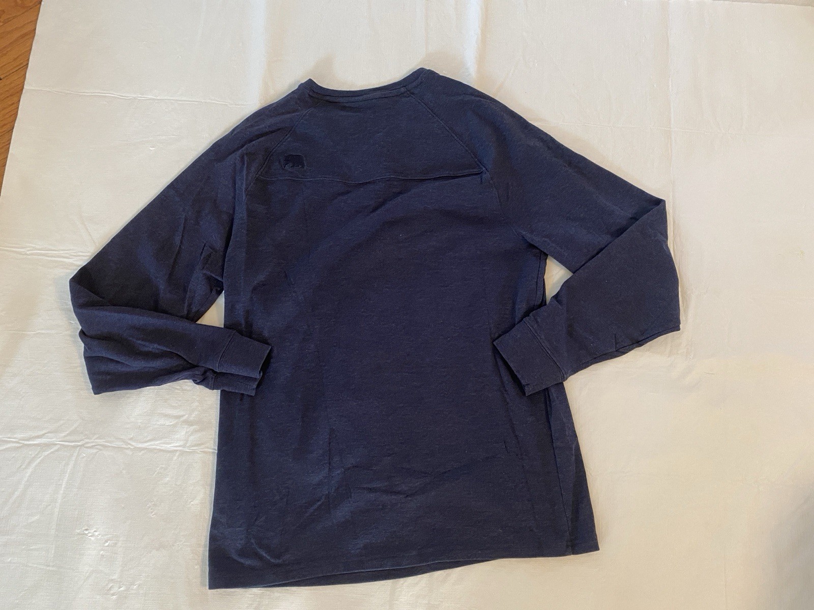 The Normal Brand Men’s Quarter Button Henley Long Sleeve Shirt Blue Large