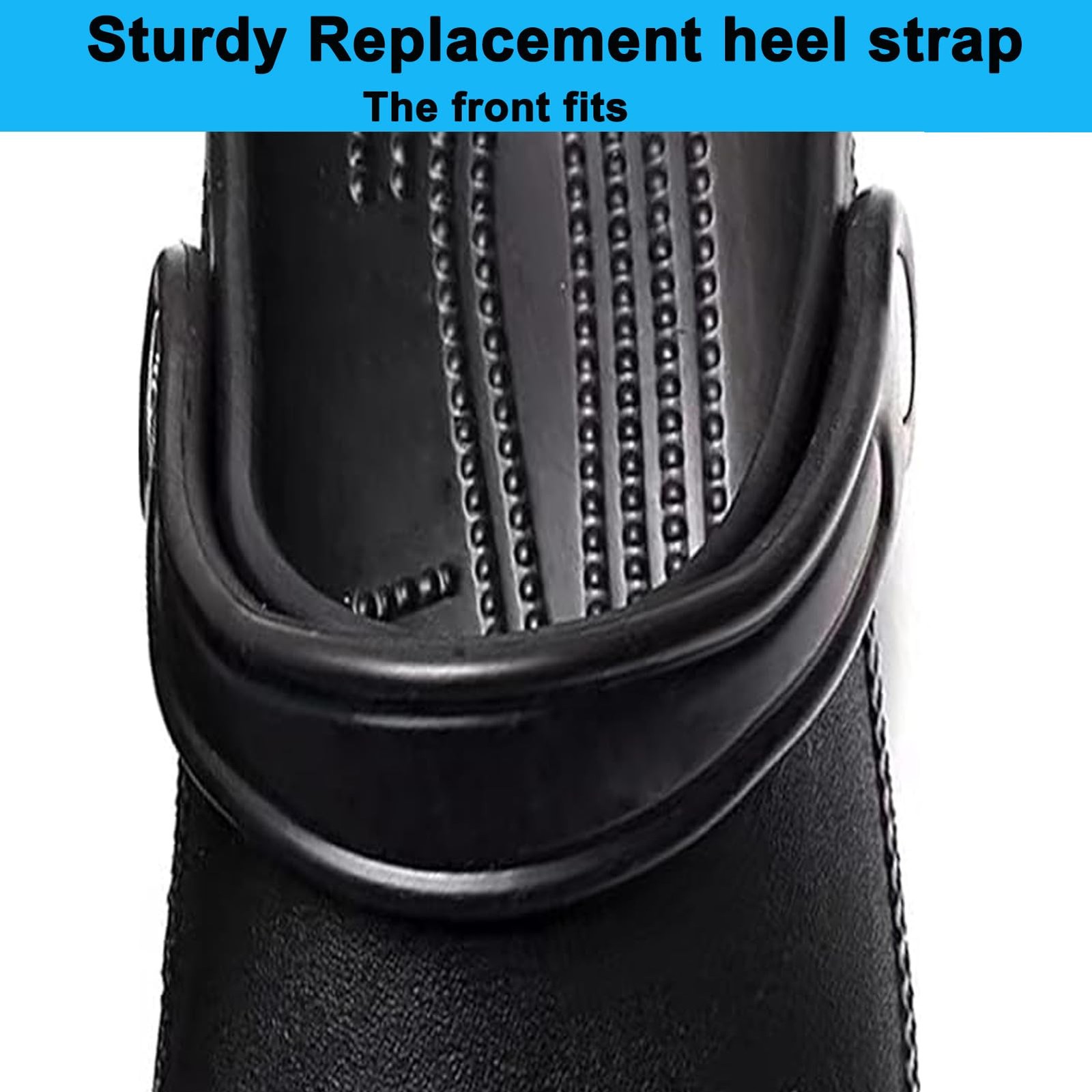 Koomduk Strap Replacement Parts for Clog Men and Women M6/W8-22.5CM, Black