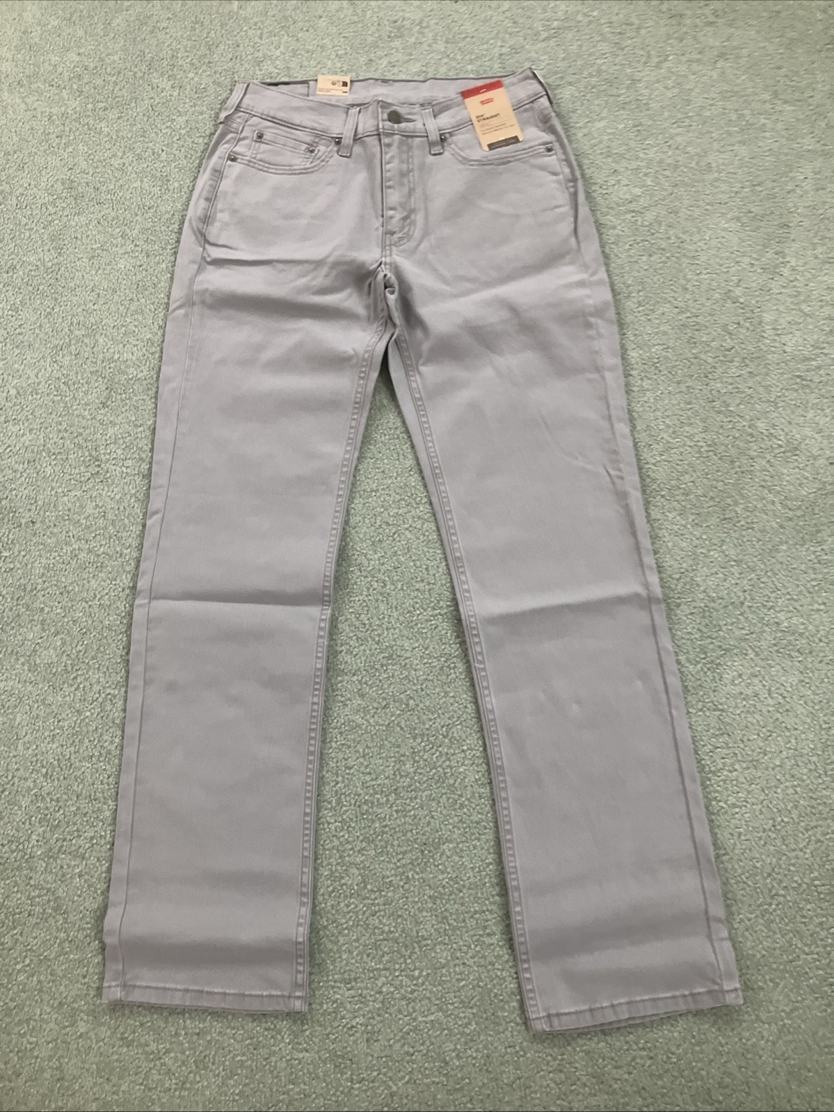 NWT Men’s Levi’s 514 Straight Fit Stretch Sharkskin Gray Pants Size 30”x32”