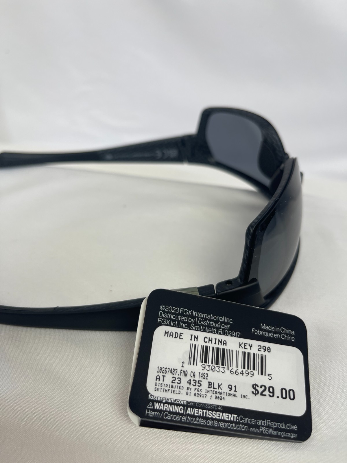 Foster Grant All Terrain Sunglasses AT 2115 009 Black Wrap Frames