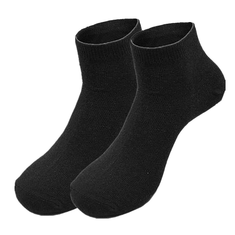 6 Pairs Mens Cotton Comfort Ankle/Quarter Crew Low Cut Black Socks Size 9-13