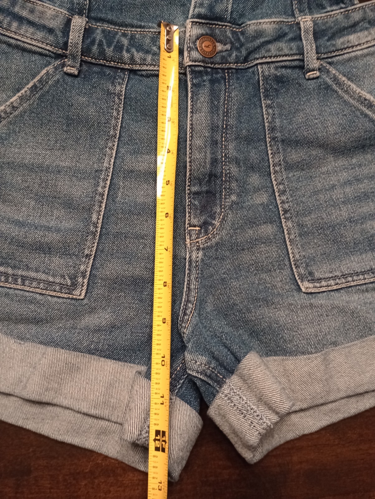 Hollister Denim Shortall Bib Overalls Sm High-Rise Mom Short Cargo Y2K Festival