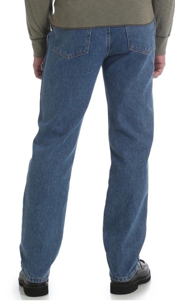 Men’s Rustler Wrangler Classic Regular FIt Straight Leg Jeans 100% Cotton