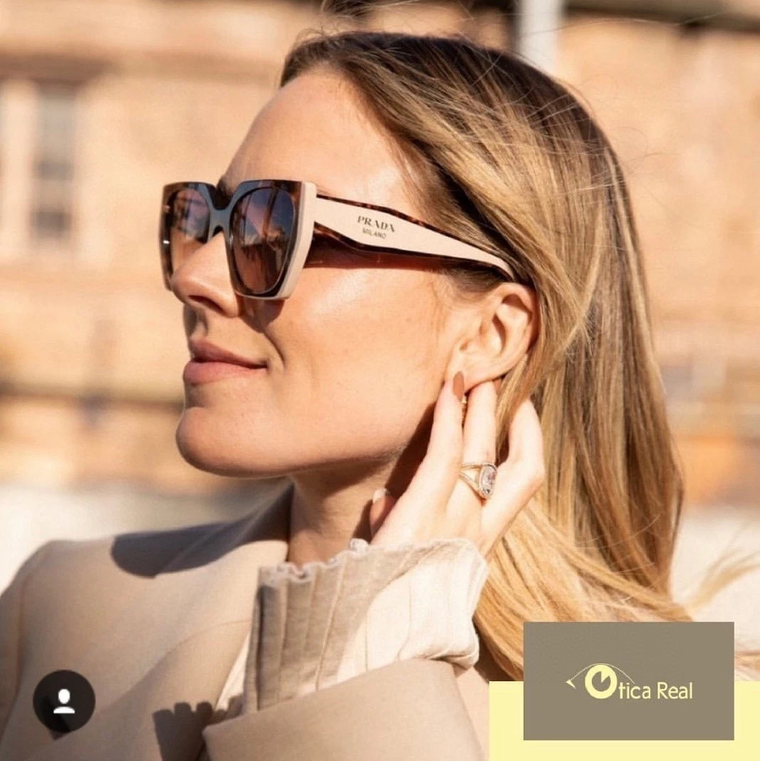 PRADA PR 15WS Women’s Sunglasses 01R0A6 Tortoise Caramel Powder Brown Grad w/Box