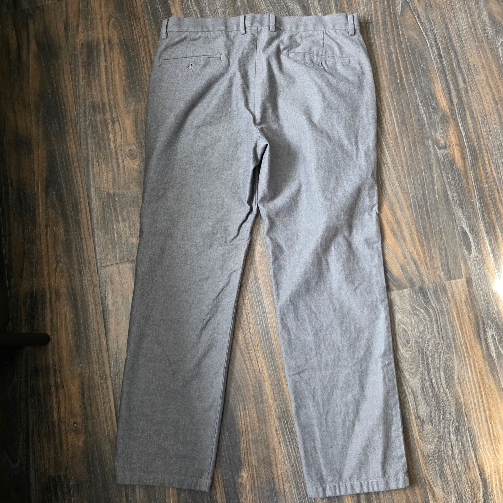 Dockers Mens Slim Fit Flat Front Chino Pants Gray Size 36×30 Cotton Blend Casual