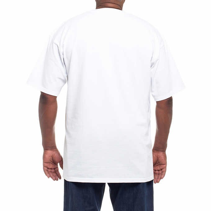 Kirkland Men’s 6-pack White 100% Cotton Crew Neck T-Shirts – FREE SHIPPING!