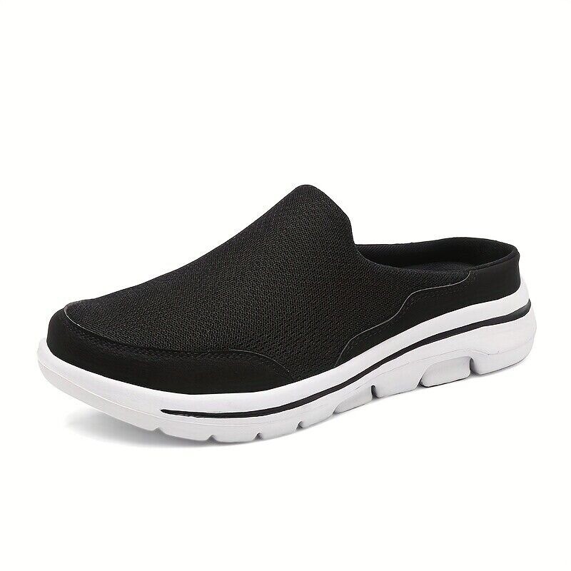 Men’s Slip-on Mules Half Sneakers Casual Walking Shoes Outdoor Backless Sneakers