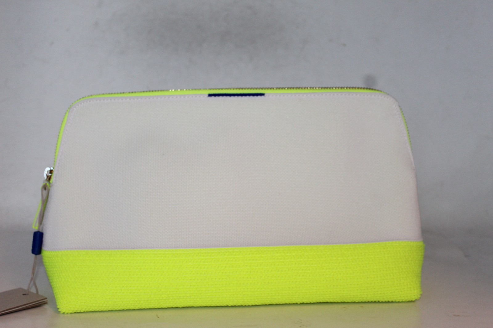 ROTHY’S Women’s Travel Pouch Set White/Neon Yellow Recycled Bag Size Large