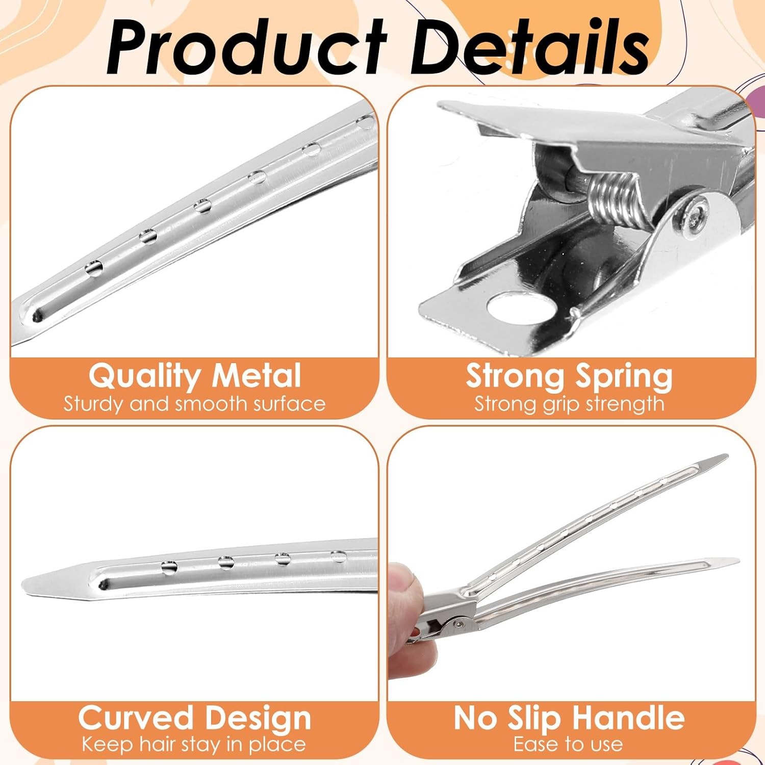 500x Silver Metal Duck Bill Hair Clips for Women -Hair Styling,Hair Coloring LOT