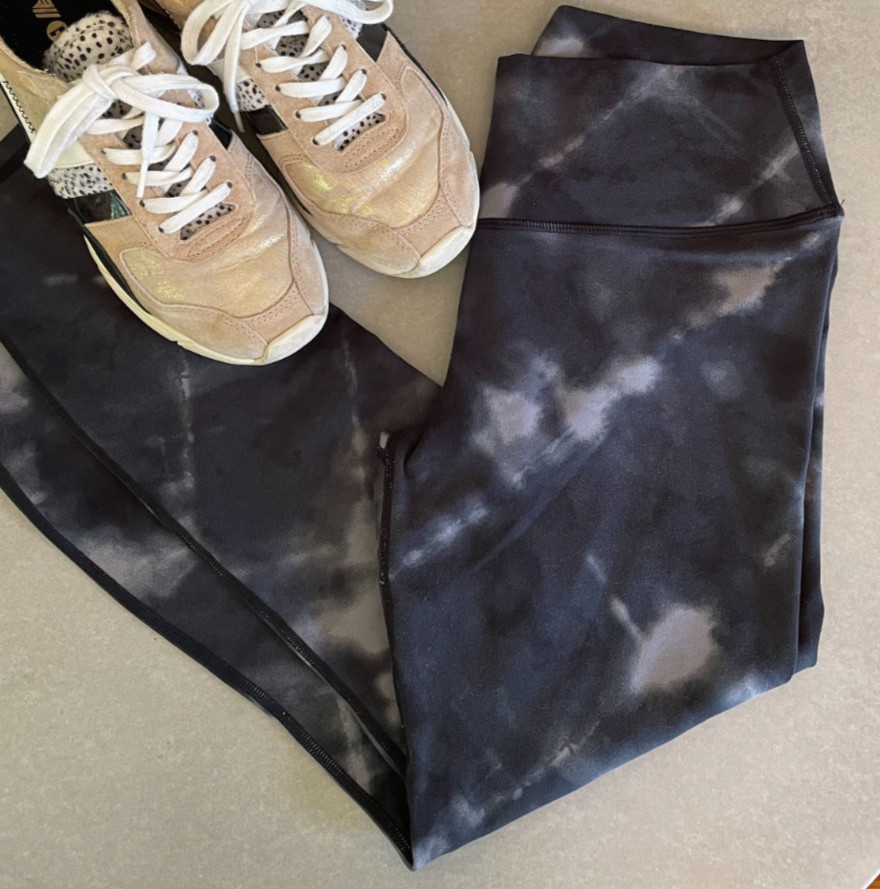 Varley Luna High Rise 7/8 Leggings – Black & Grey Pattern