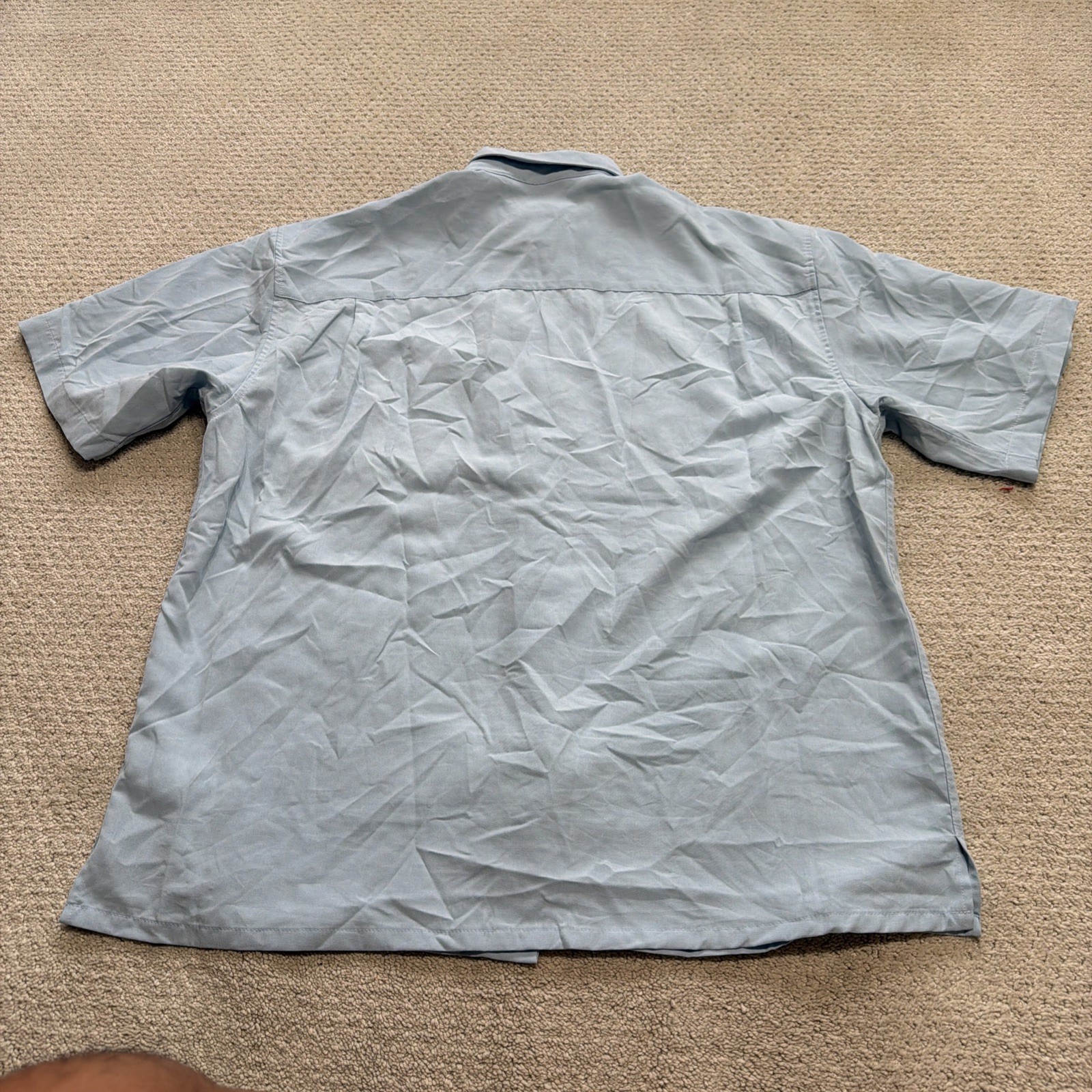 Bamboo Cay Shirt L Blue Hawaiian Fishing Marlin Embroidered Beach Vacation