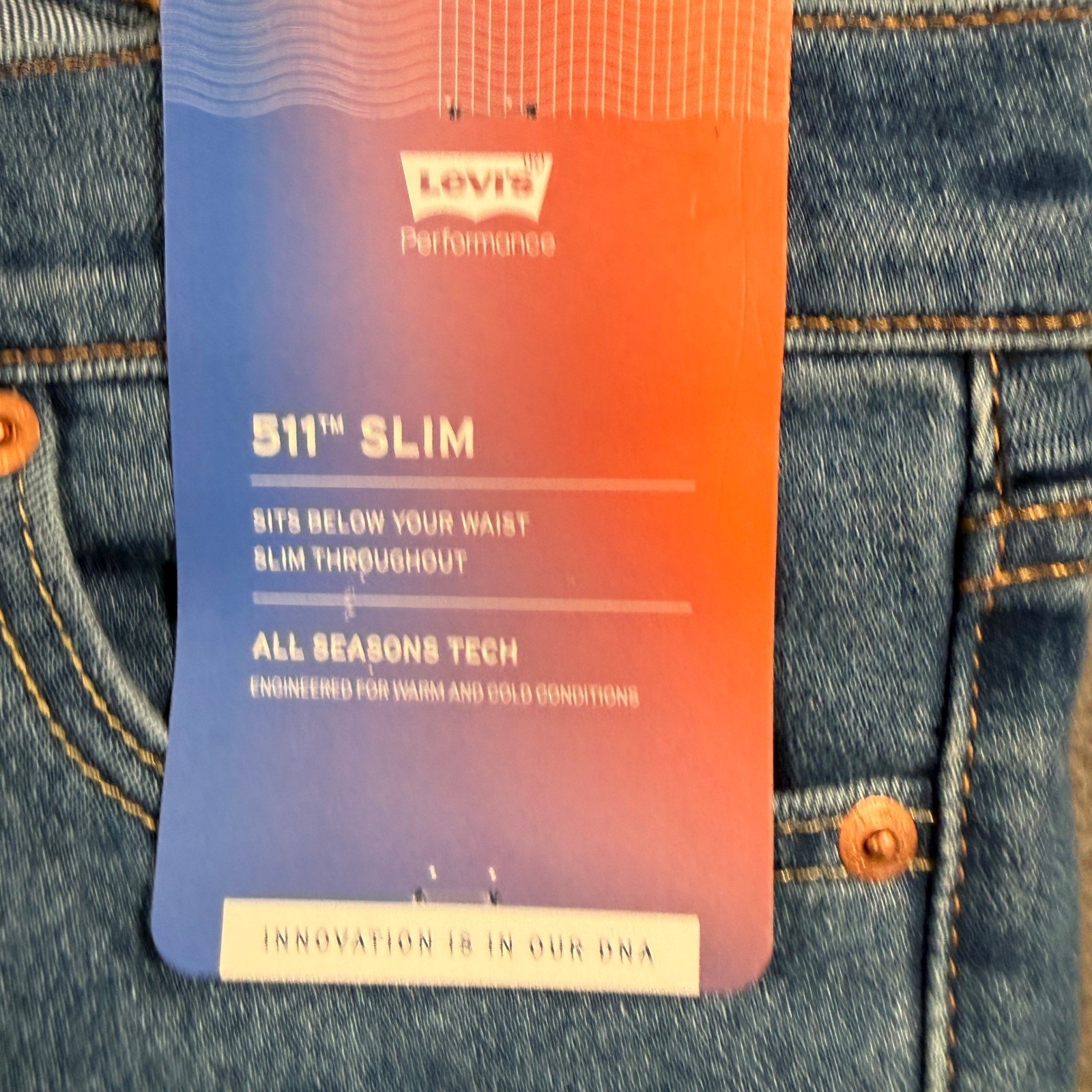 Levi’s 511 Slim Jeans Mens 30×32 Blue All Seasons Tech Stretch 045115425